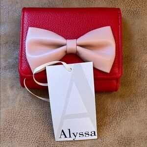 Alyssa Red and Pink Bow Wallet